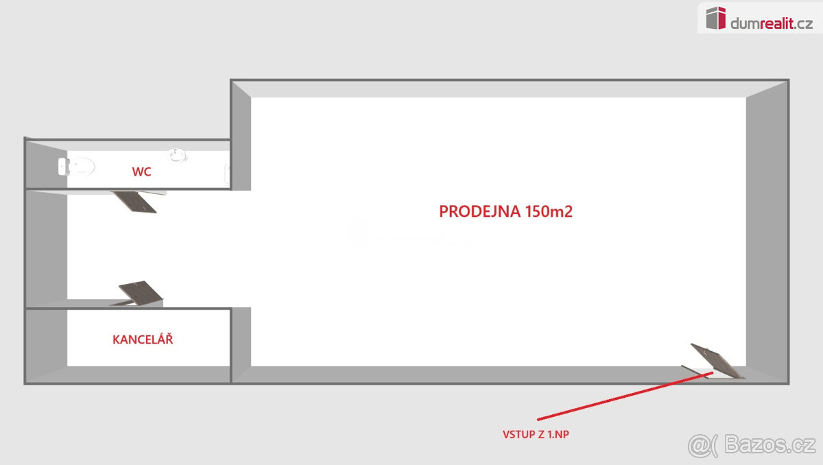 Komerční prostor 150m2, Hodonín - 2