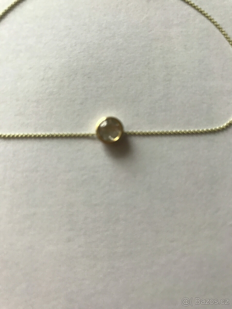 Zlatý náramek s topazem - 2