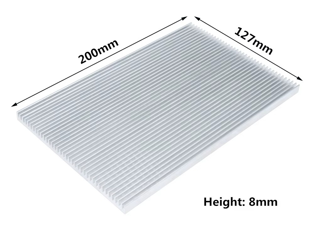 Hliníkový chladič 200x127x8mm - 2