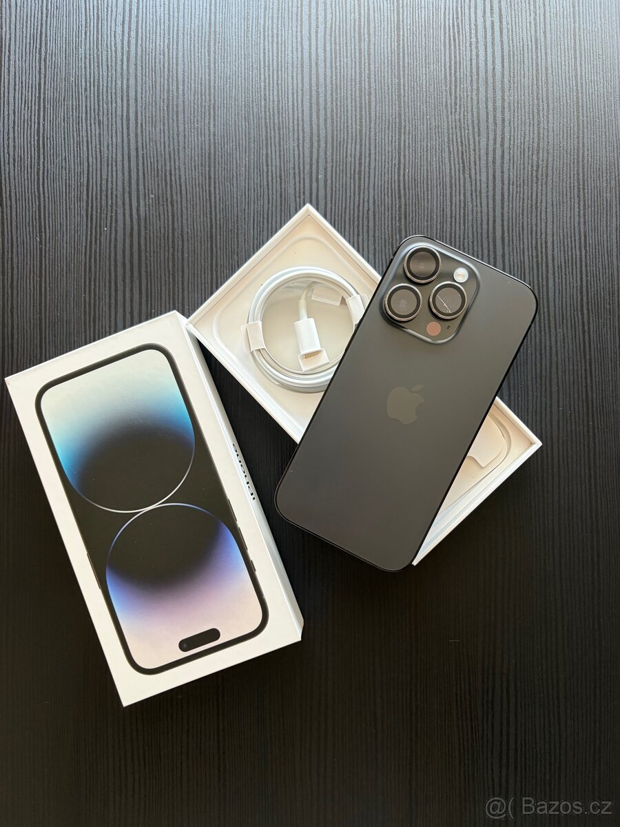 iPhone 14 Pro 256GB v barvě Space Black. - 2