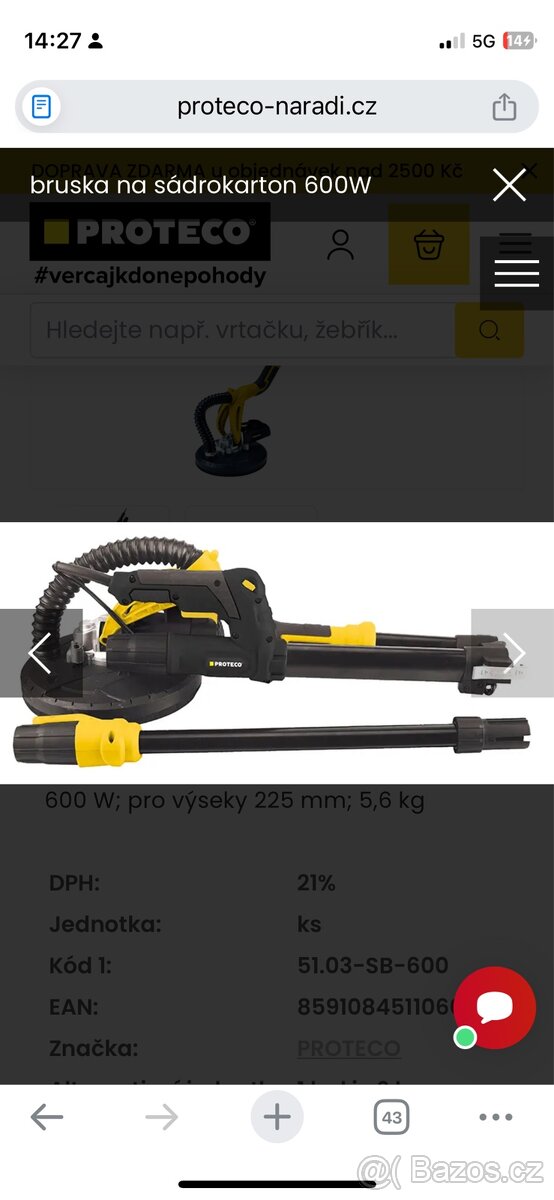 Bruska na sadrokarton - 2