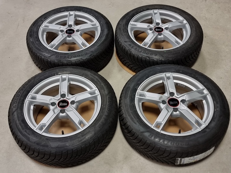zimní alu MAM 6,5x16" 4x108 ET20 s pneu 195/60 R16 - 2