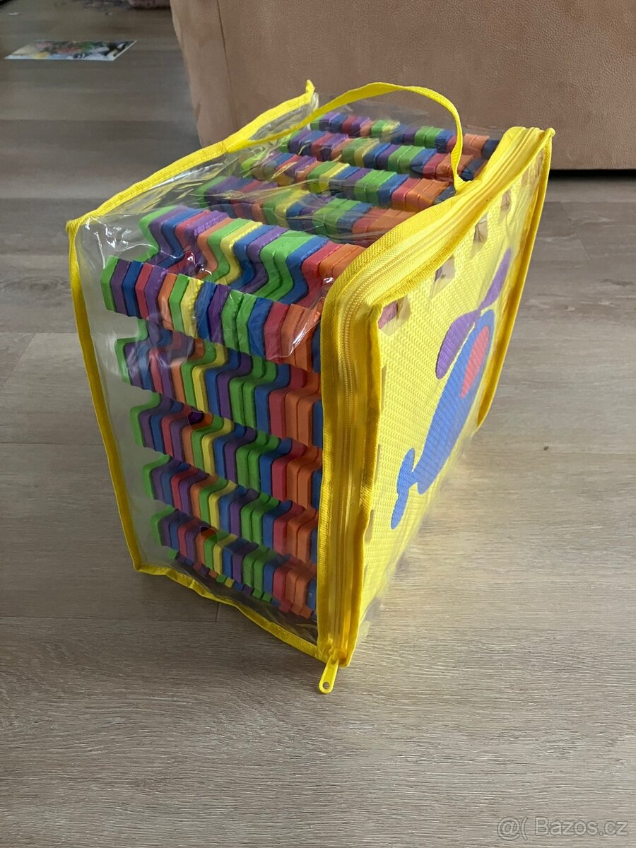 Velké pěnové puzzle - 20 kusů Ovoce a doprava 29x29 - 2