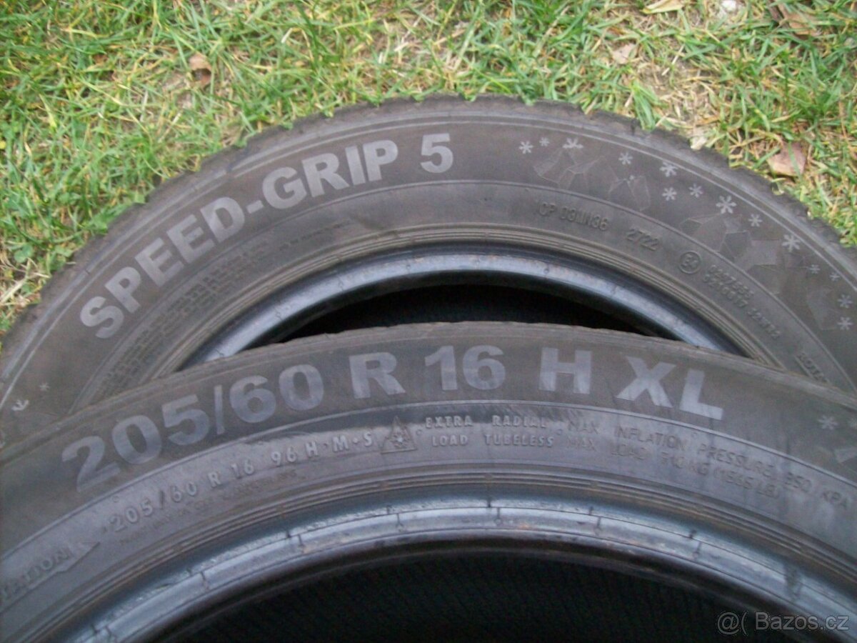 sada zimních pneu 205.60.16 XL vzorek 95% - 2
