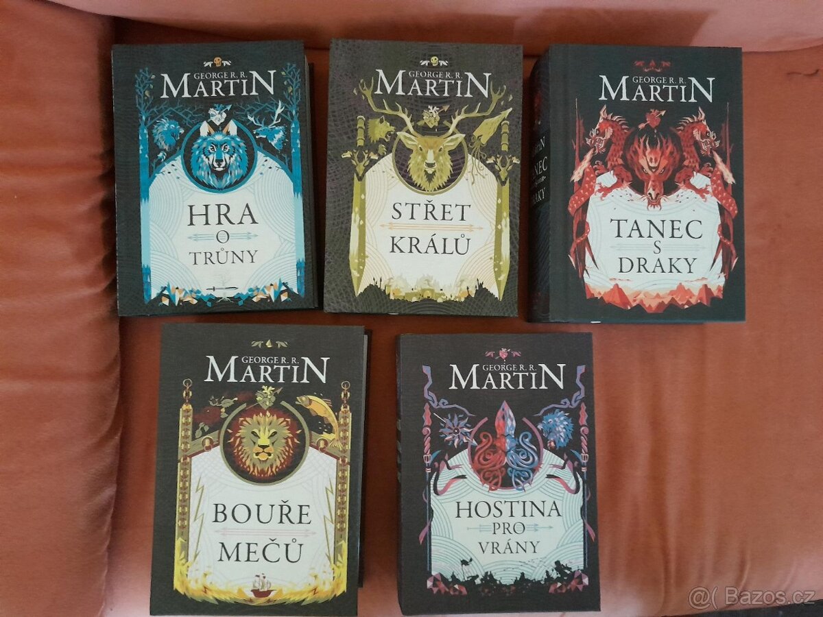 Píseň ledu a ohně I.-V. - plátěná vazba limitka 134 kusů - 2