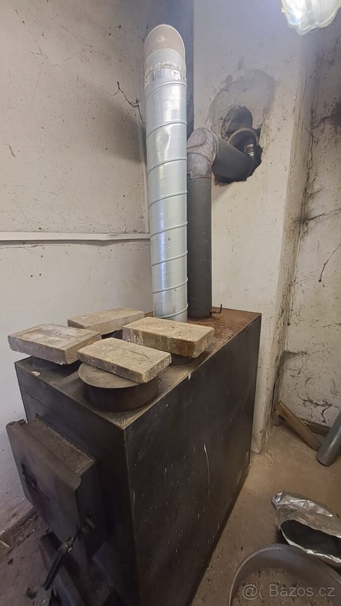 Horkovzdušná kamna kotel na tuhá paliva 50kw - 2