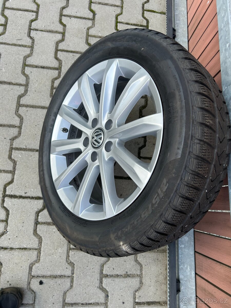 Alu kola + Pneu VW PASSAT B8 3G 215/55 originál,R17 - 2