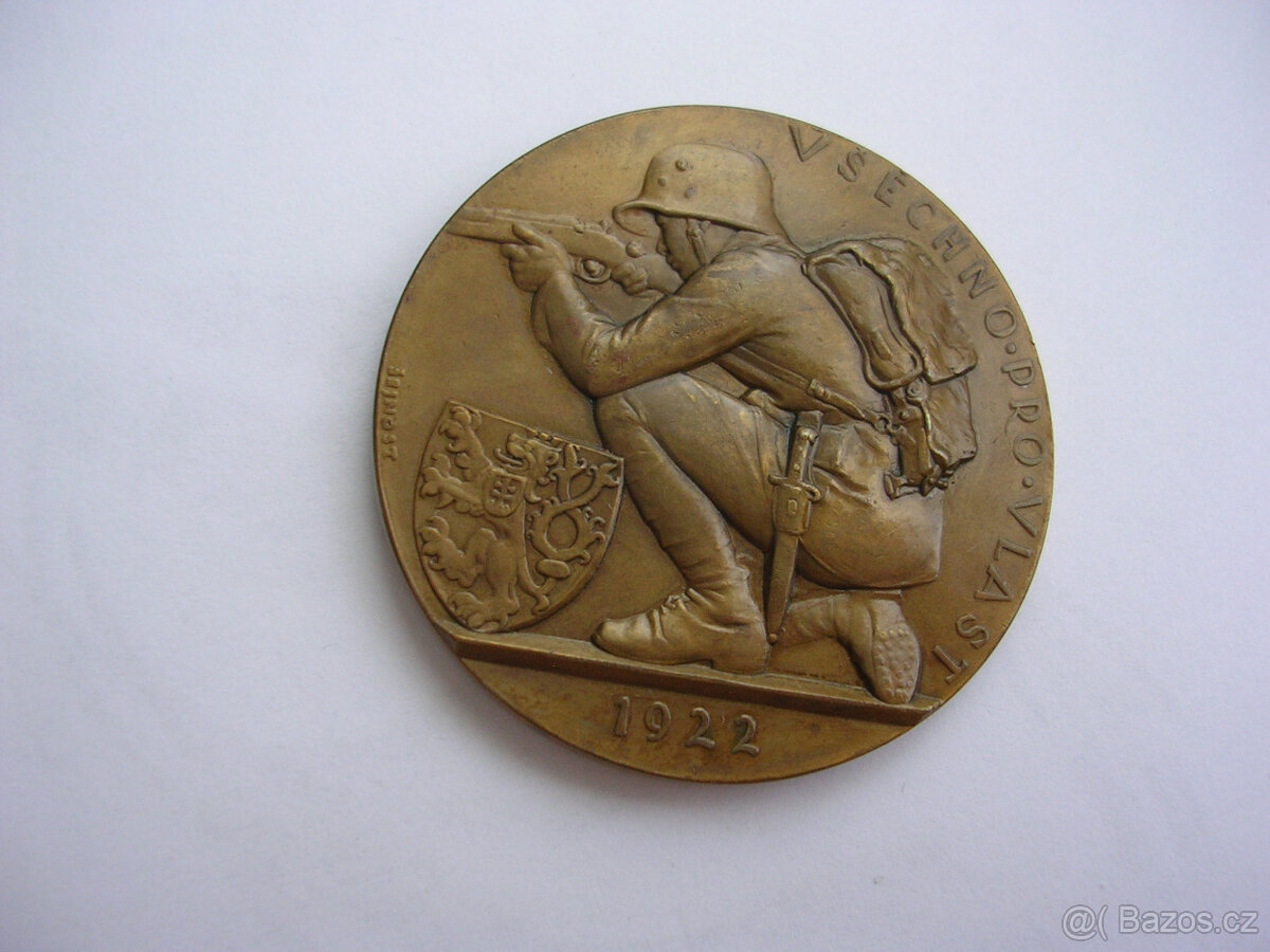 AE medaila 1922 Strelecké preteky Čsl.armády autor J.Šejnost - 2