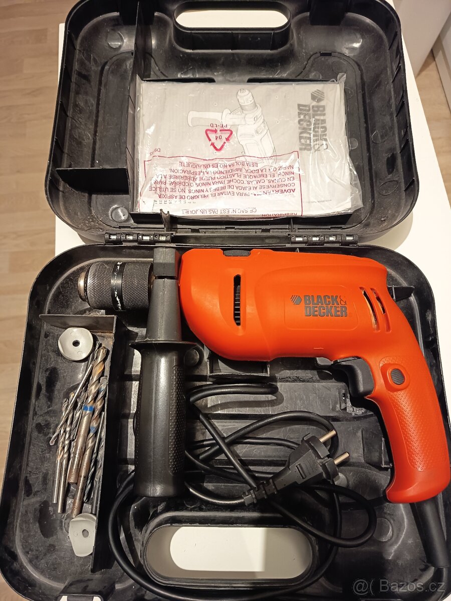 Příklepová vrtačka Black & Decker CD70CRE + vrtáky - 2