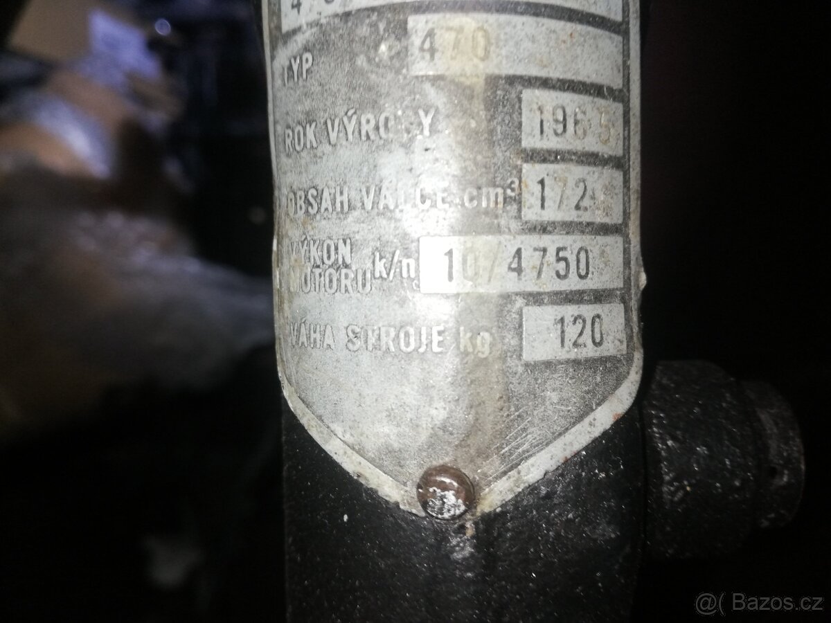 ČZ 175/470, MALÁ SPORTKA, RÁM ROVNÝ, ORIGINÁLNÍ, - 2