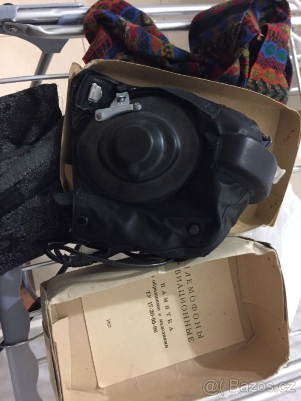 шлемофоны авиационные - kožená "helma" pilota - 2