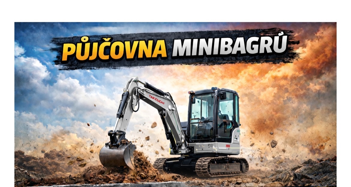 Půjčovna, pronájem, práce minibagrem - 2