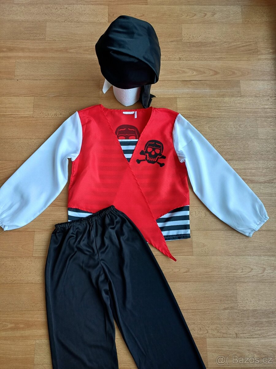 Karnevalový kostým PIRÁT vel.134-140 - 2