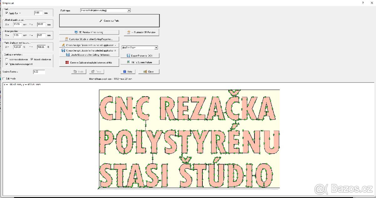 SLOVENSKÁ CNC ŘEZAČKA POLYSTYRENU – PRAC. PLOCHA 1300×650mm - 2