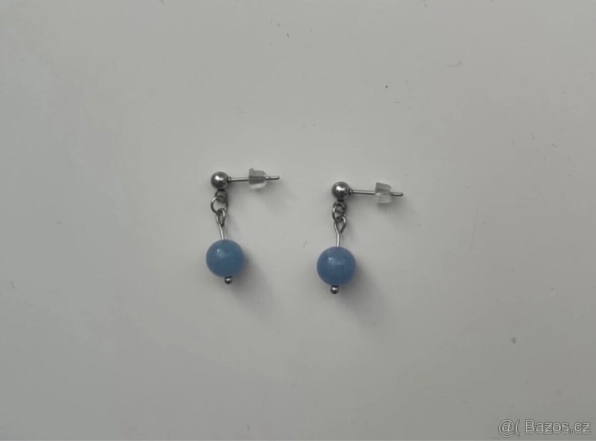 Náušnice s akvamarínem - 2