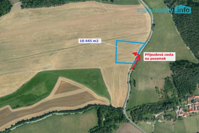 Prodej, pole, 10 445 m2, Hubenov u Strakonic - 2