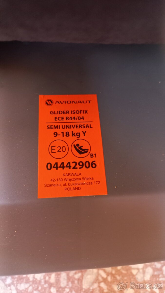 Dětská autosedačka Avionaut 9-18kg - 2