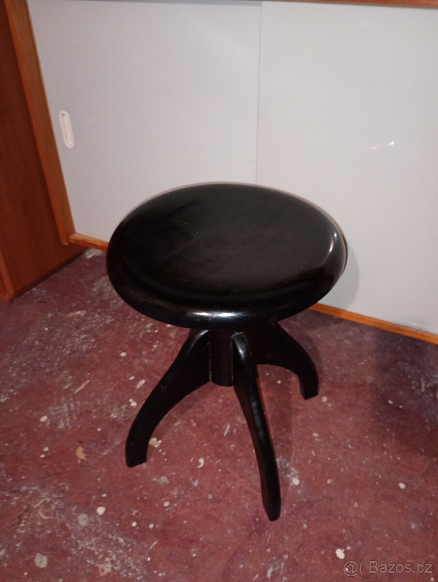 Židle piánovka otočná, 60tky - 2
