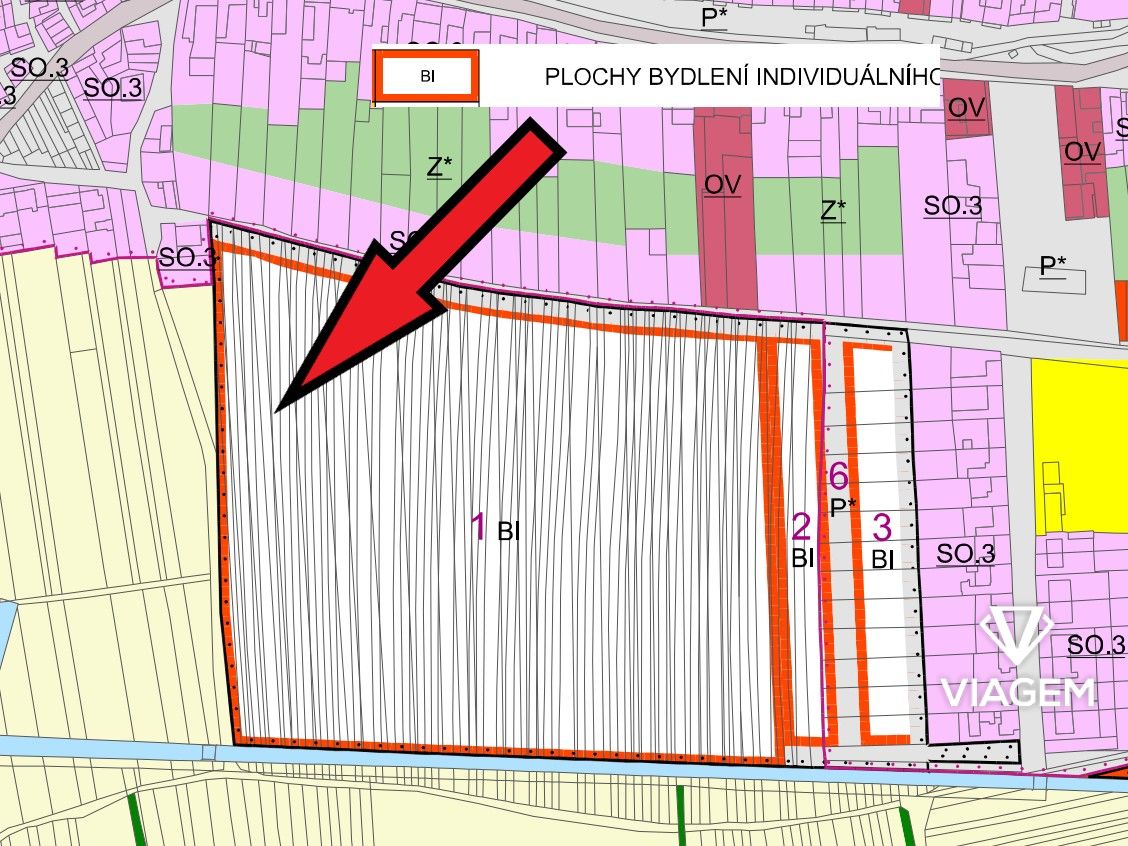 Stavební - bydlení 1 324 m² - 2