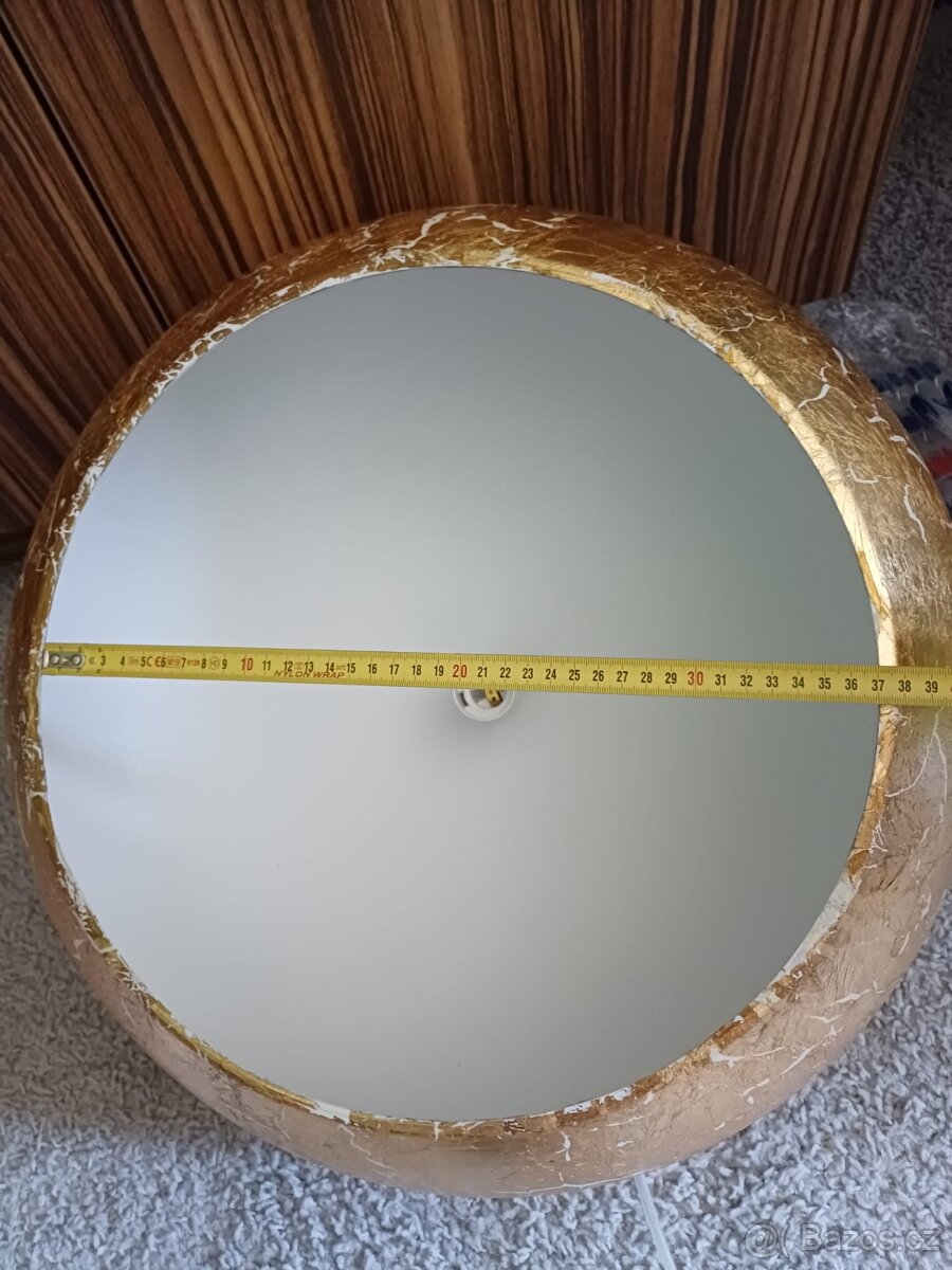 Zlatý závěsný lustr - 2