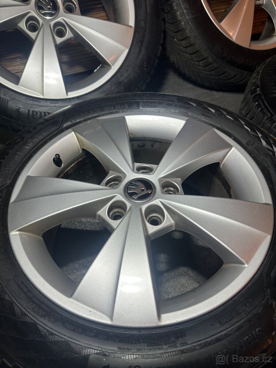 ALU Kola ŠKODA 5x112 R16 VELORUM Zimní Pneu 205/55/16 - 2