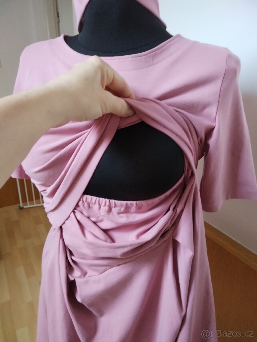 Dámské šaty s čelenkou kojící a těhotenské vel. M - 2