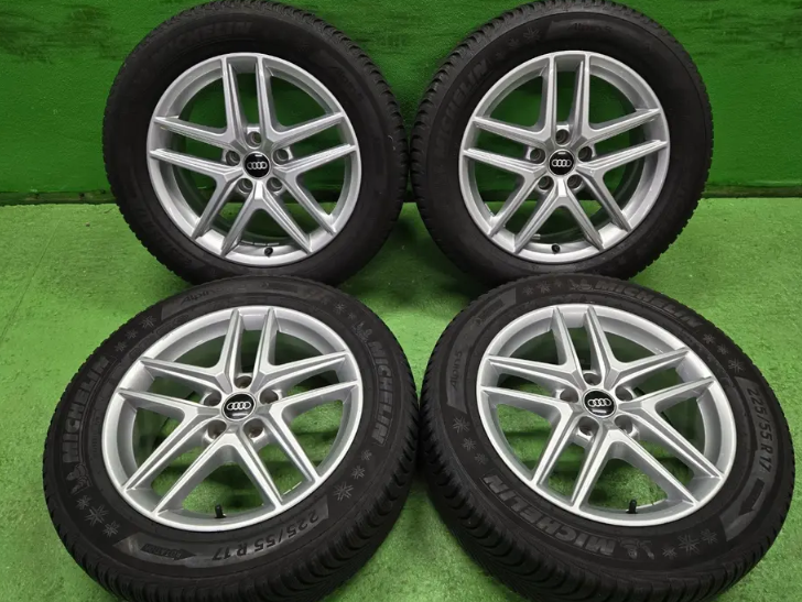 17 AUDI A4 A6 ET28 6.5J 5X112 MICHELIN 225/55 R17 - 2