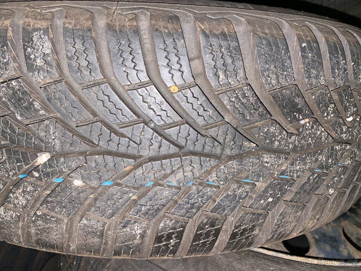 Plechové disky 15” 5x100 a zimní pneu 185/60/R15 Continentál - 2