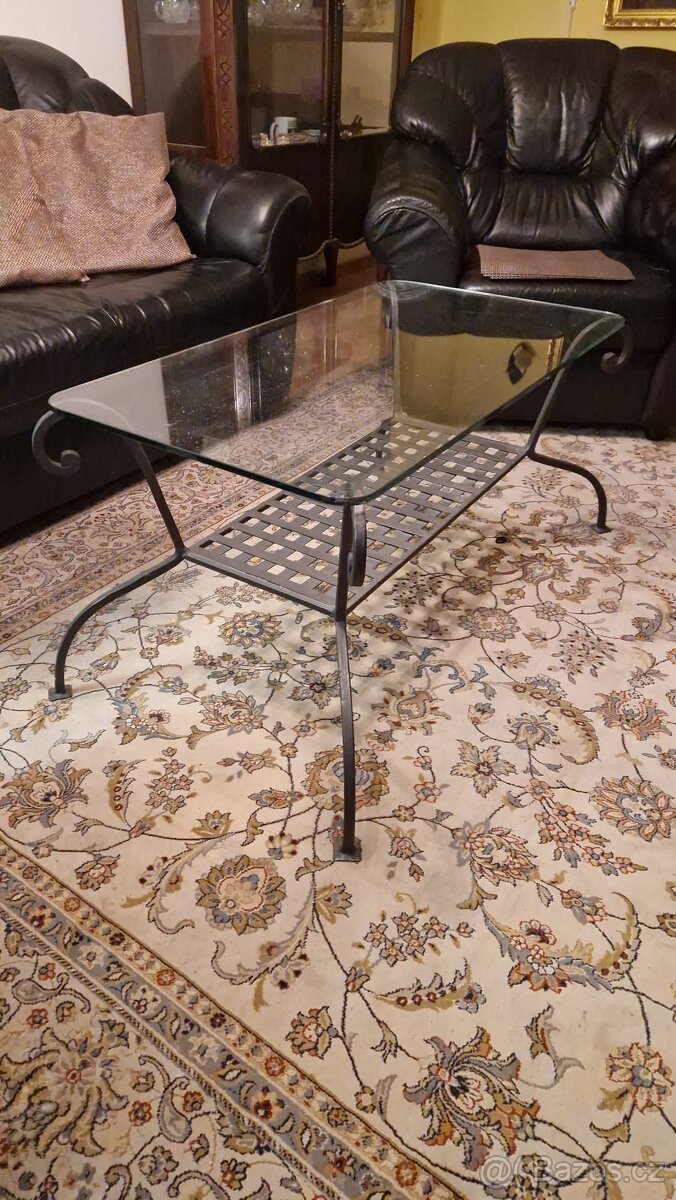 Konferenční stolek kovaný černý - 2