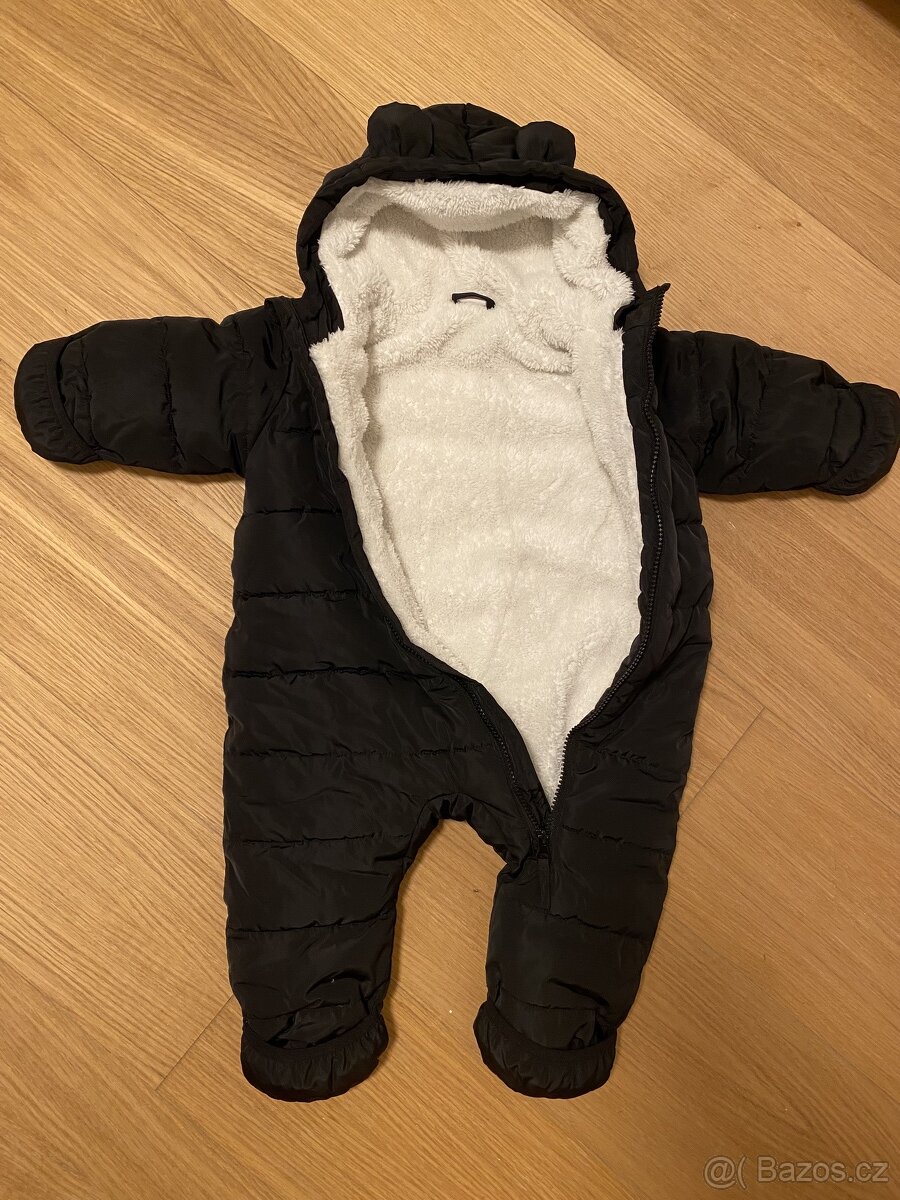 Zimní kombinéza H&M, černá vel. 74 - 2