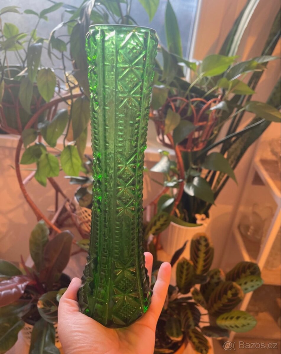 Crystalex Nový Bor váza zelená - 2