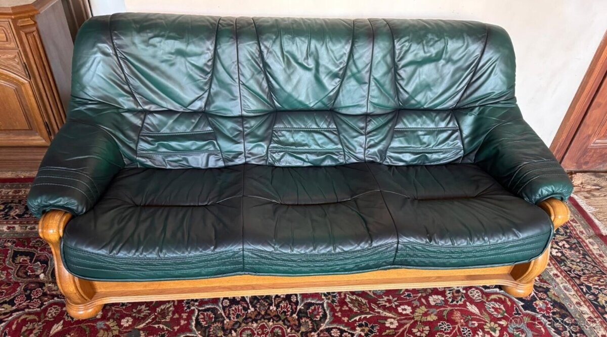 Rustikální kožená sedačka,6086 - 2