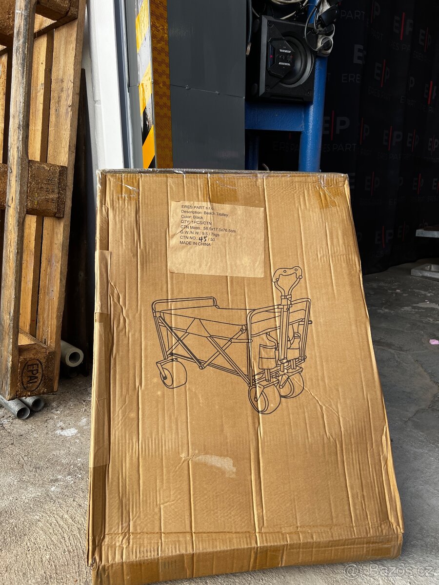 Kvalitni , kempingový - skládací, plážový ,kovový vozík - 2