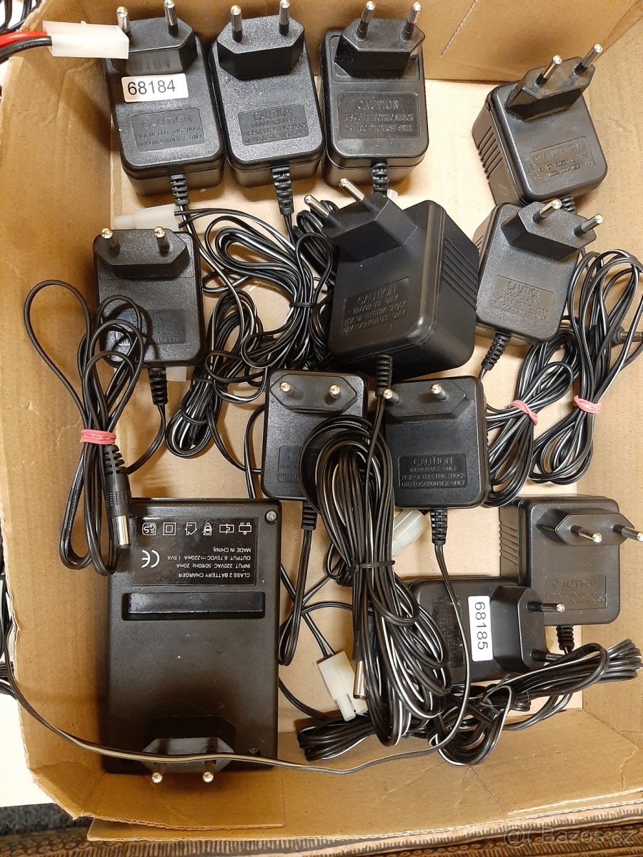 Adaptéry 230V a baterie k hračkám (pro RC auta, apod.) - 2