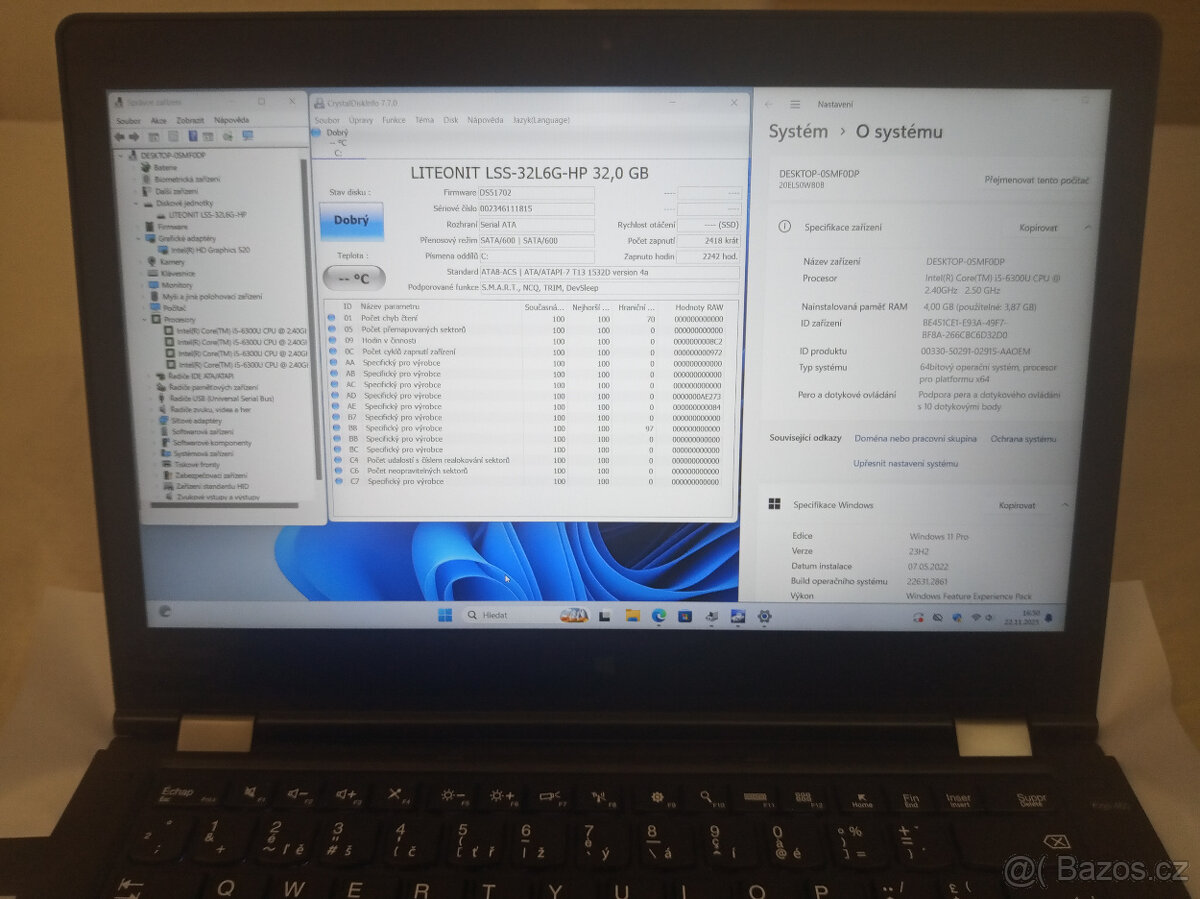 LENOVO YOGA - (velmi svižný, zachovalý, i5-6.gen., 4GB, dote - 2