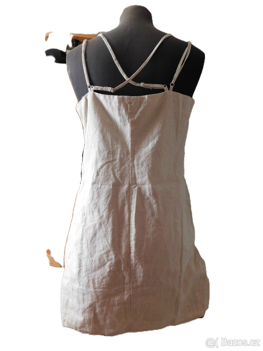 Dámské lněné šaty s bavlnou-Nové-vel.M - 2