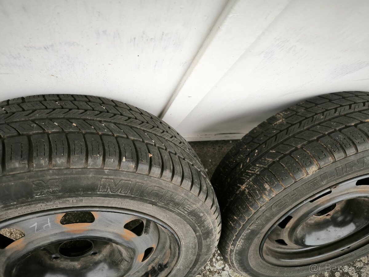 SADA PLECHOVÝCH DISKŮ 4X108 R15 VČETNĚ PNEUMATIK - 2