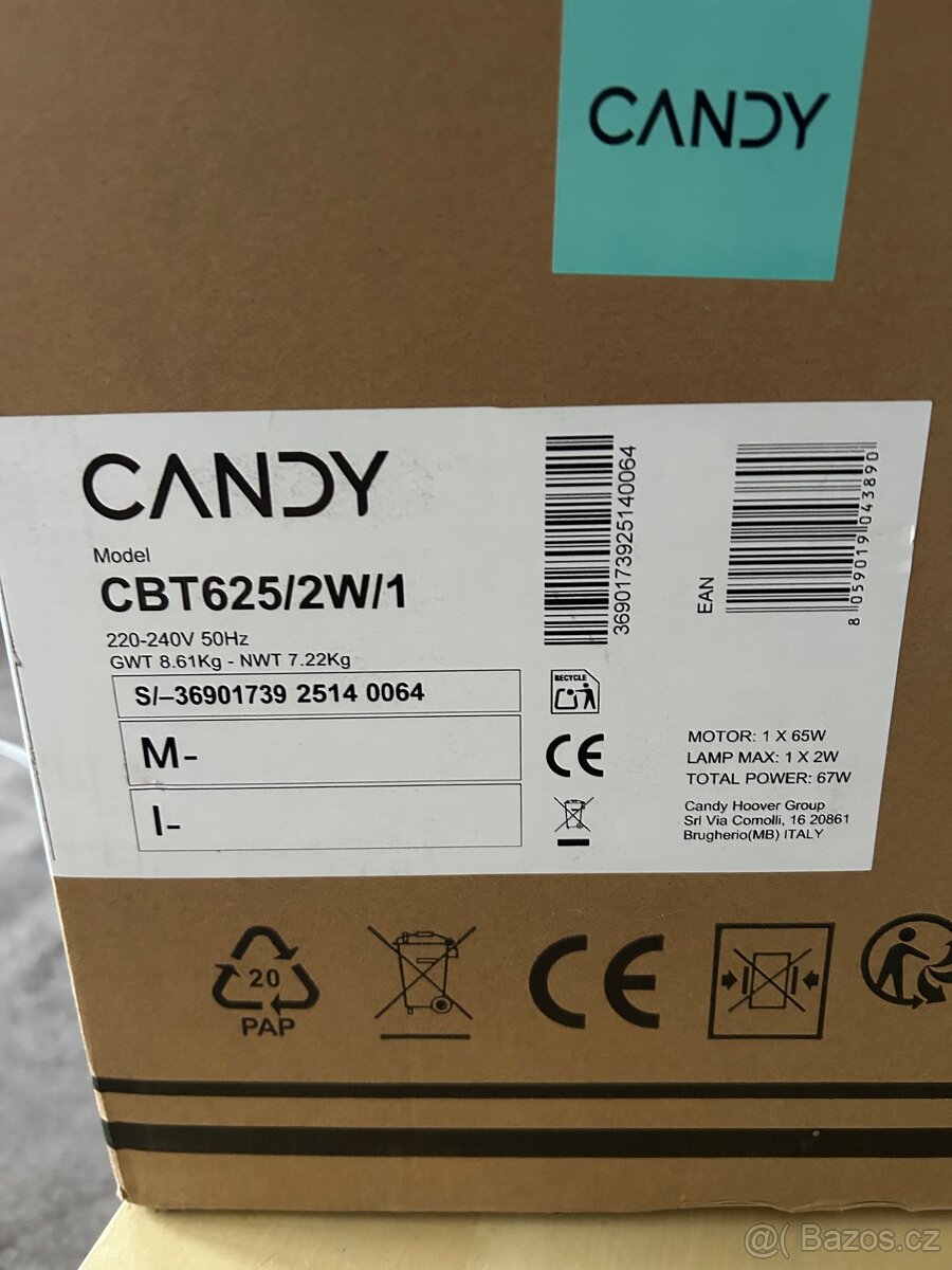 Digestoř CANDY CBT625/2W/1 - 2