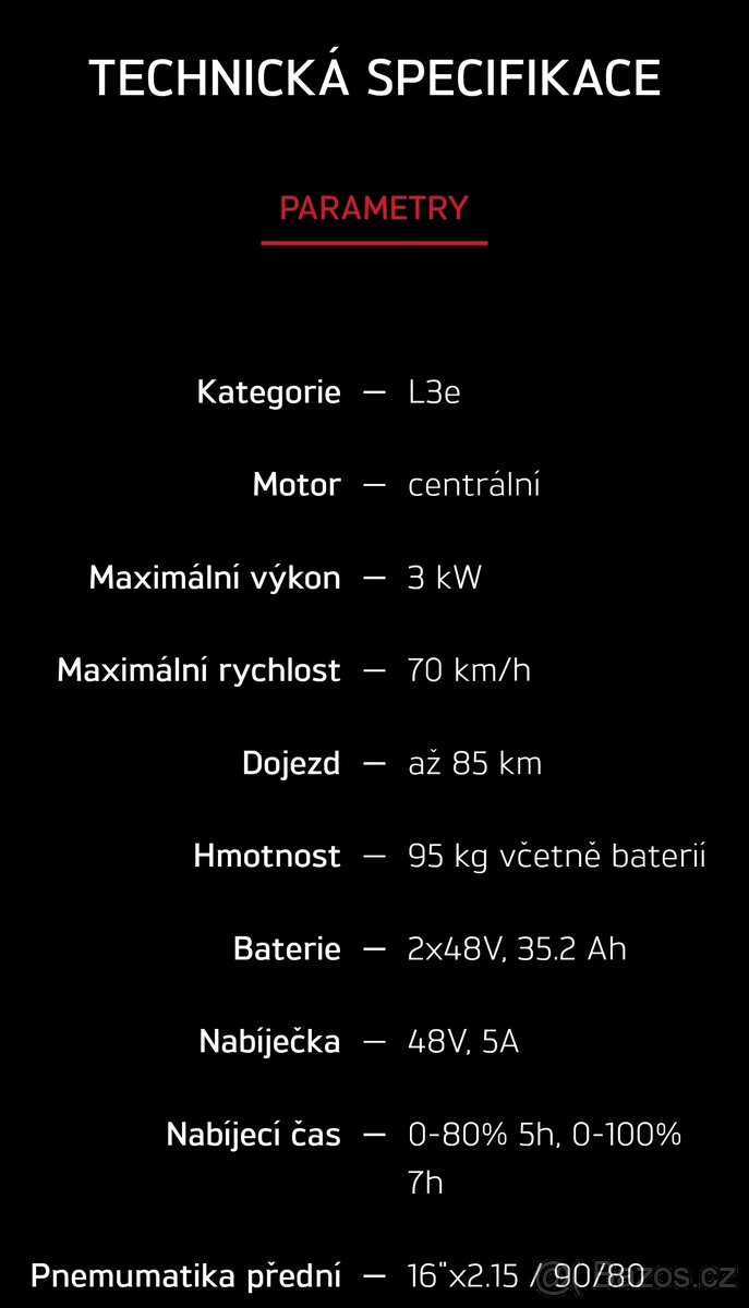 Elektricky skutr max. rychlost 70km/hod. - 2