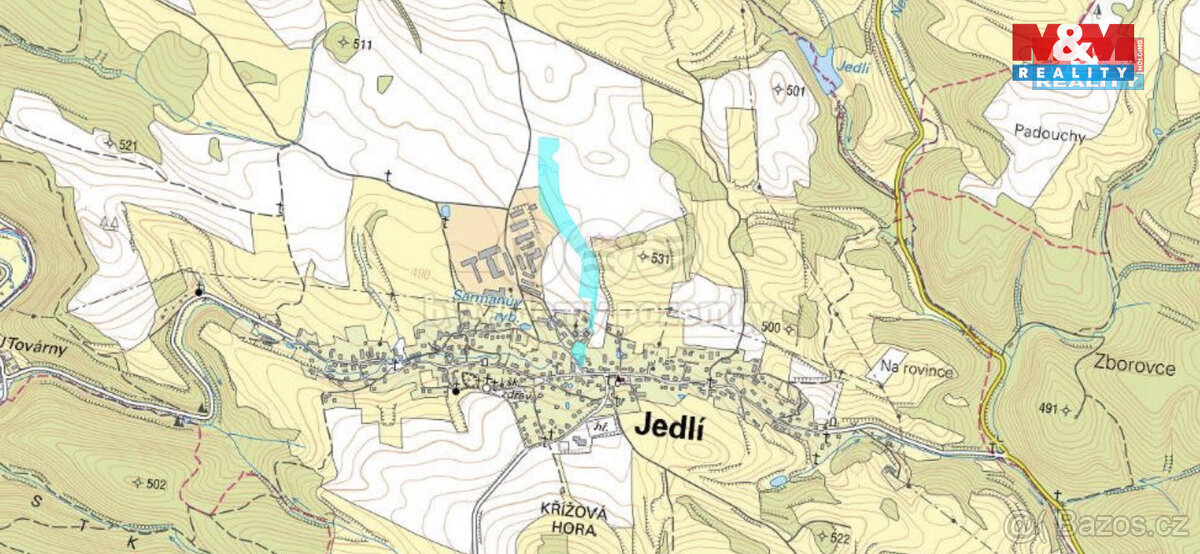 Prodej pole, 35442 m², Jedlí - 2