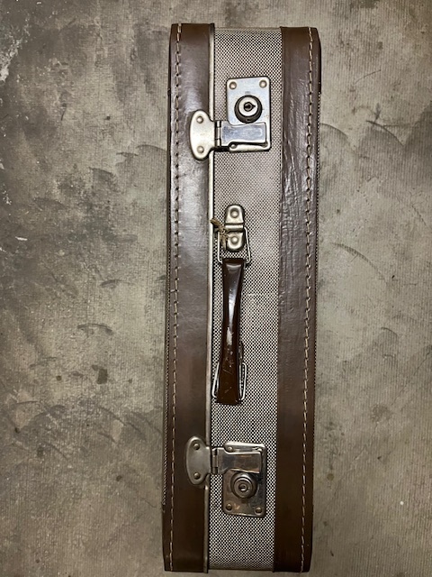 Retro kufr šedivý - 2