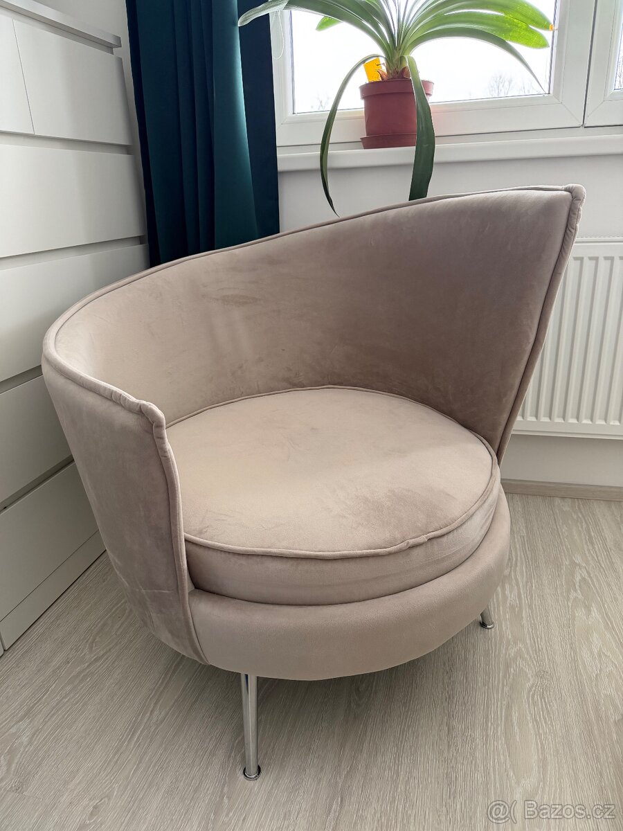 Semišové křeslo - 2