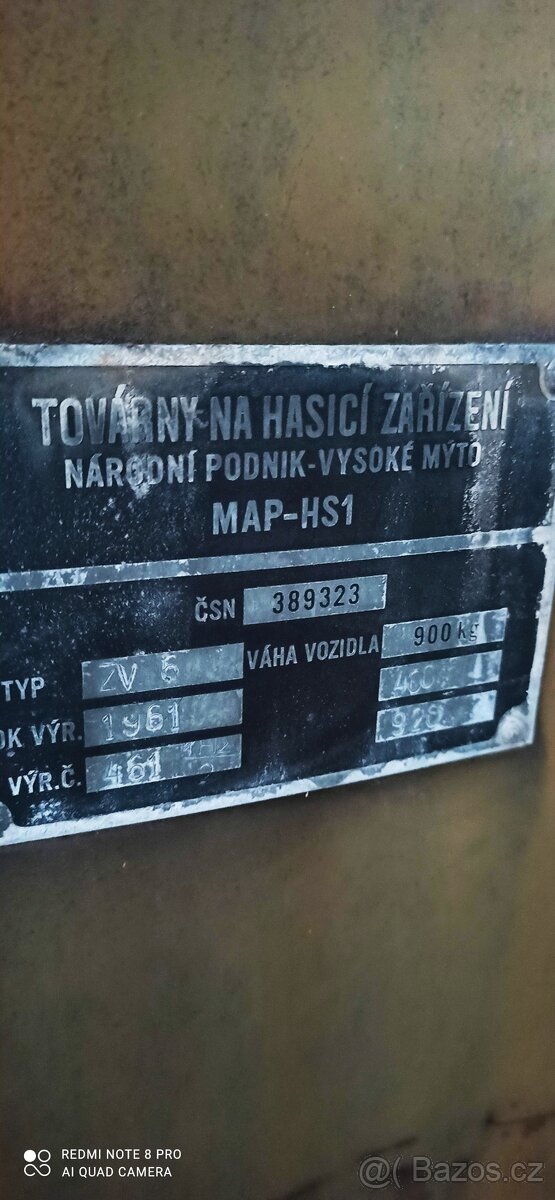 Hasičská stříkačka ,historická autentická sestava. - 2