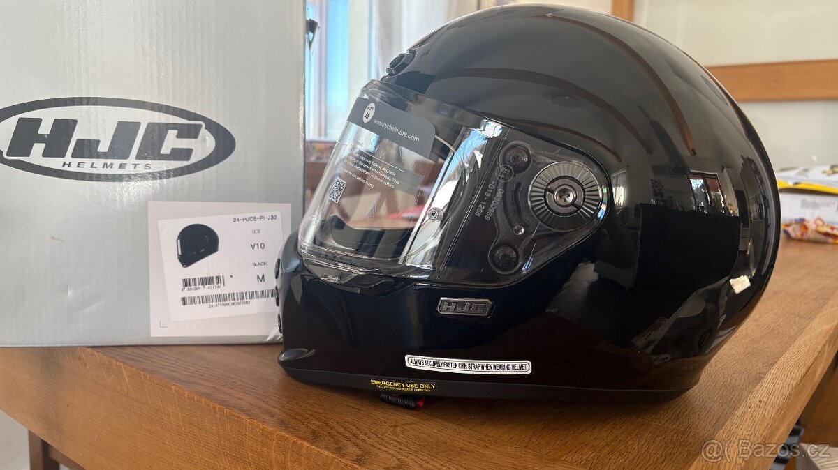 přilba HJC V10 černá lesk/matná černá - 2