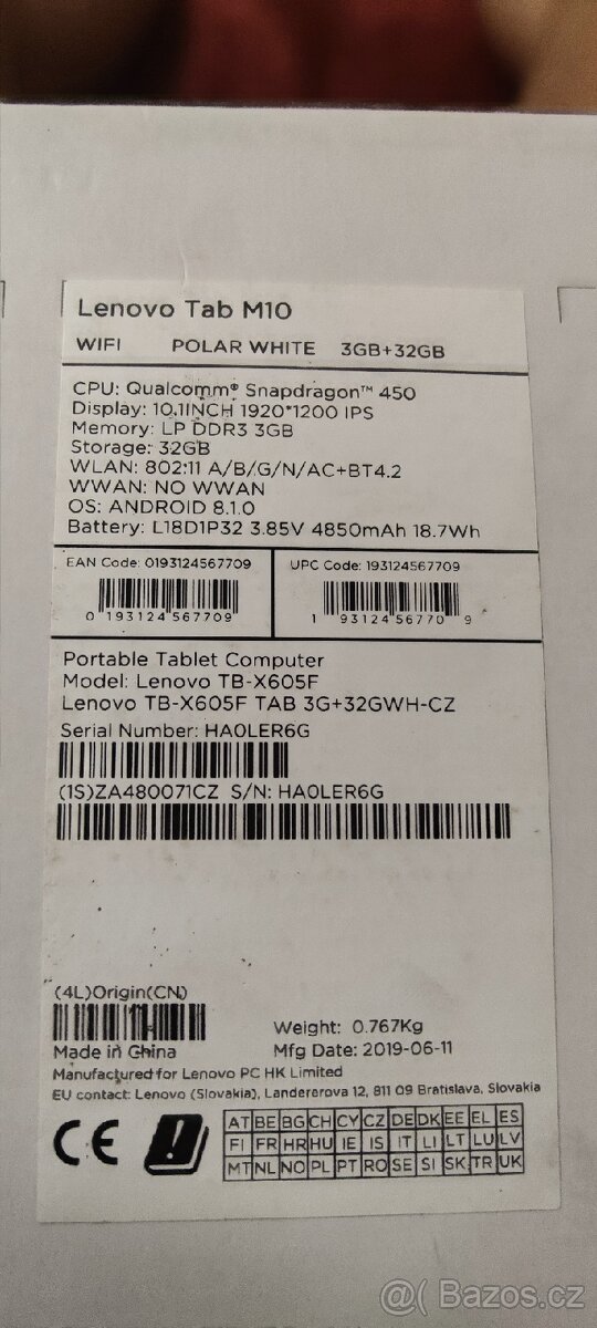 Tablet Lenovo M10 - x605f - 2
