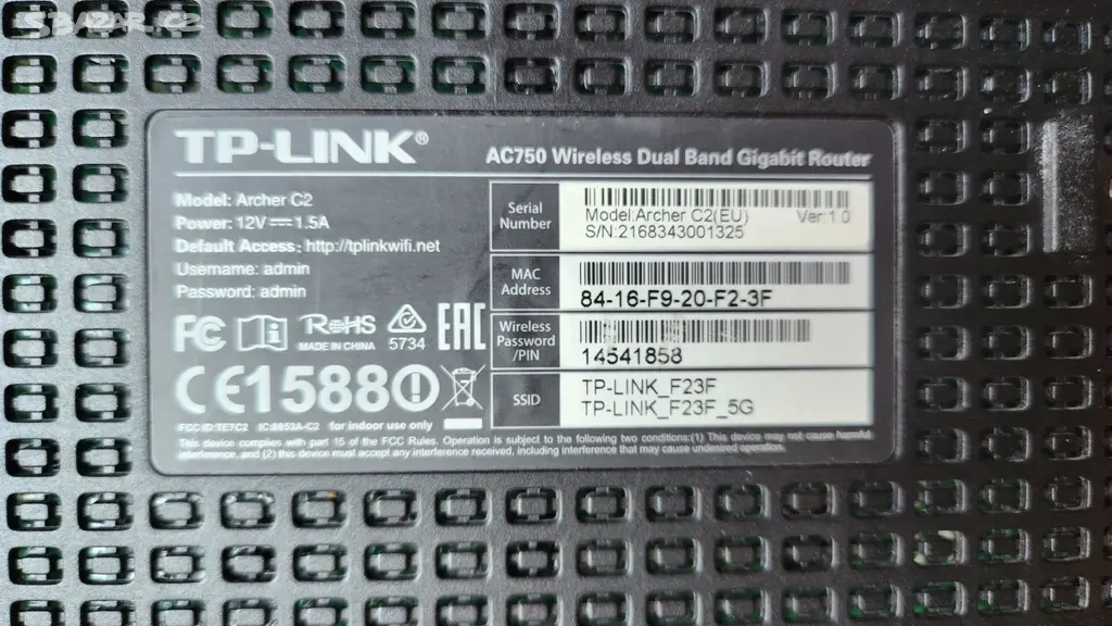 WiFi router TP-LINK Archer C2 AC750 Dual Band - 2