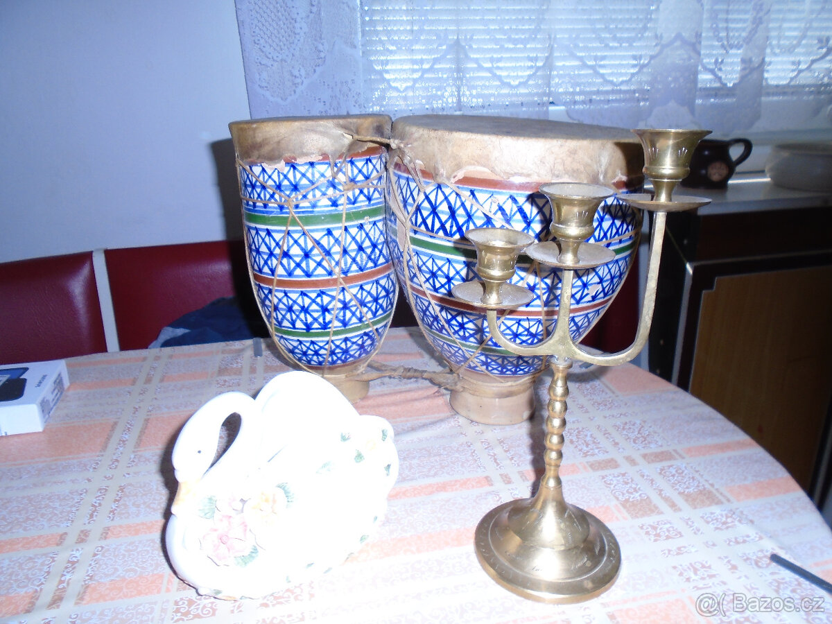 Prodám africké bubínky,starožitné mosazné předměty - 2