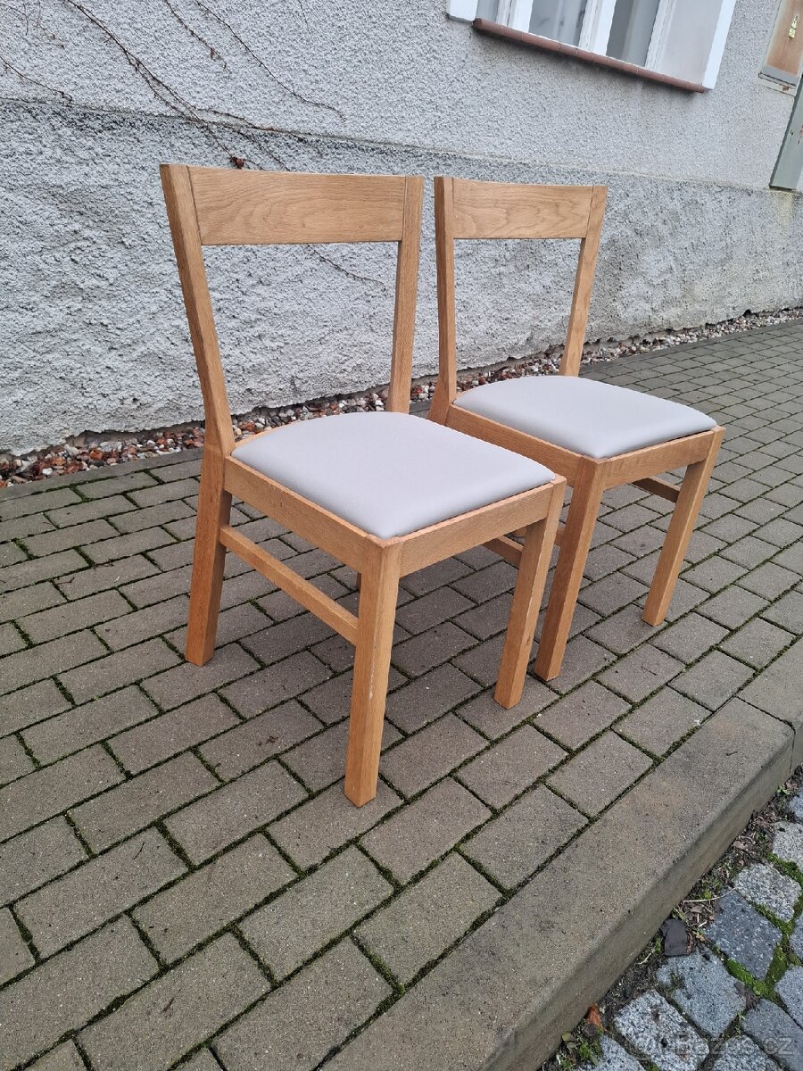 2 židle dubové - 2