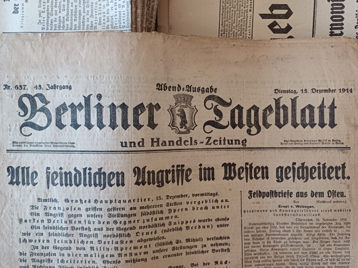 Staré noviny 1914 - 1918 - 2