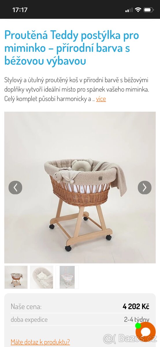 Mojžíšuv koš s péřovou zavinovačkou - 2